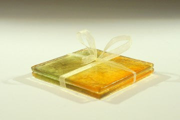 Set of 4 Glass Coasters - Autumn/Fall
