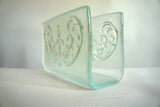 Clear Glass Napkin/Mail Holder - Baroque
