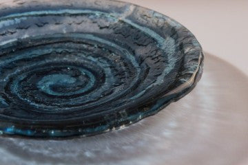 Studio Glass Bowl - The Blue Swirl