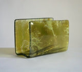 Glass Mail/Napkin Holder - Storm Green