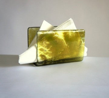 Glass Mail/Napkin Holder - Storm Green