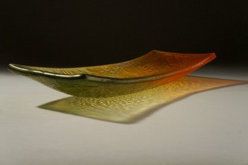 Glass Rectangular Fruit Bowl - Autumn