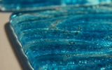 Set of 4 Glass Coasters - Seabed Blue
