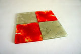 Set of 4 Glass Coasters - Storm Red or Beige