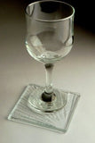 Set of 4 Sun-Rays Textured Glass Coasters